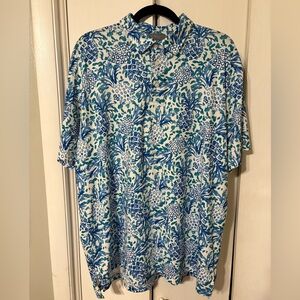 Daniel Cremieux Blue and Green Casual Button Down Shirt
